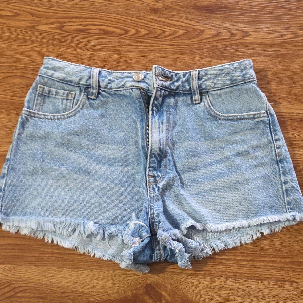 PacSun Light Blue Hise Rise Festival Jean Shorts, Size 27